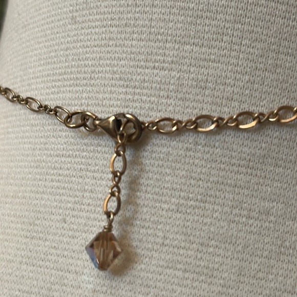 Laguna Agate Healing Jasper stone adjustable necklace with gold beads - Picture 4 of 7